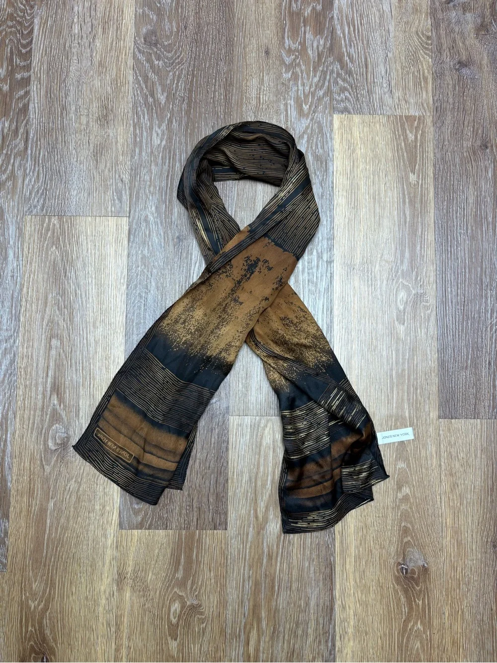 Lightweight Brown and Black Scarf